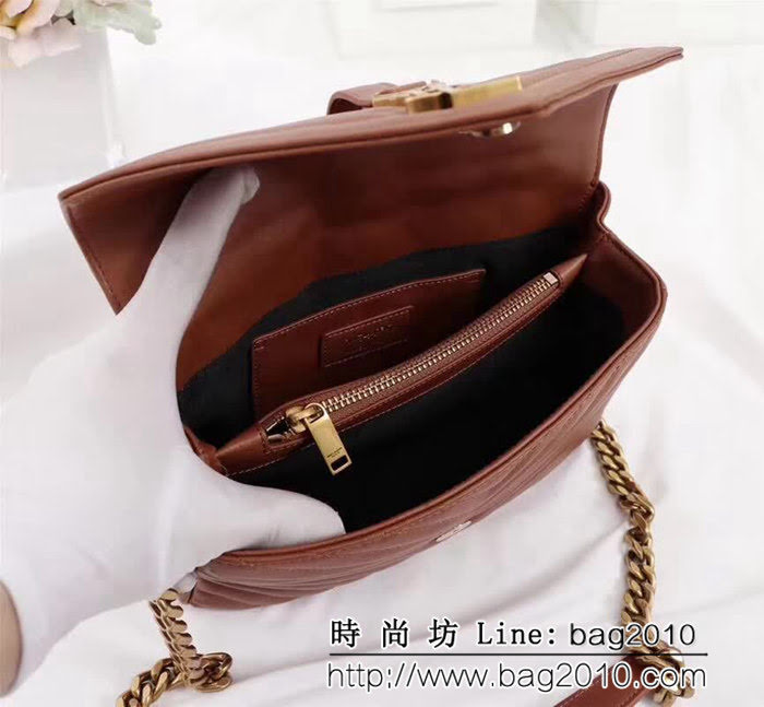 YSL聖羅蘭 專櫃最新同步款 雙色烤焦油皮郵差包 59902 YAS1045